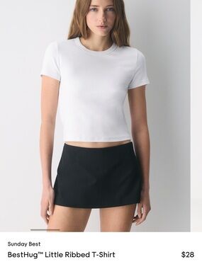 Aritzia Sunday Best White t shirt